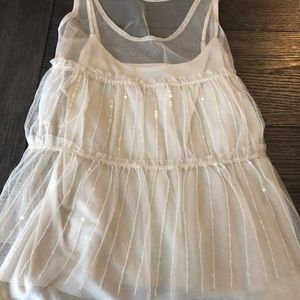 American Eagle Sequin & Tulle Tank Top